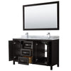 Custom image for Dark Espresso with Polished Chrome Trim / White Carrara Marble / 58