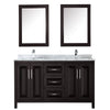 Custom image for Dark Espresso with Polished Chrome Trim / White Carrara Marble / Medicine Cabinets