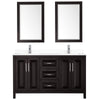 Custom image for Dark Espresso with Polished Chrome Trim / White Cultured Marble / 24