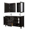 Custom image for Dark Espresso with Polished Chrome Trim / White Cultured Marble / Medicine Cabinets