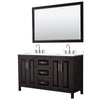 Custom image for Dark Espresso with Polished Chrome Trim / White Cultured Marble / 58