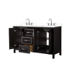 Custom image for Dark Espresso with Polished Chrome Trim / White Cultured Marble / No Mirror
