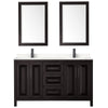 Custom image for Dark Espresso with Matte Black Trim / Carrara Cultured Marble / 24