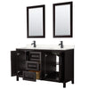 Custom image for Dark Espresso with Matte Black Trim / Carrara Cultured Marble / 24