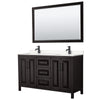 Custom image for Dark Espresso with Matte Black Trim / Carrara Cultured Marble / 58