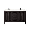 Custom image for Dark Espresso with Matte Black Trim / Carrara Cultured Marble / No Mirror