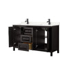Custom image for Dark Espresso with Matte Black Trim / Carrara Cultured Marble / No Mirror