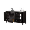 Custom image for Dark Espresso with Matte Black Trim / Carrara Cultured Marble / No Mirror