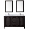 Custom image for Dark Espresso with Matte Black Trim / White Carrara Marble / 24