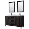 Custom image for Dark Espresso with Matte Black Trim / White Carrara Marble / 24