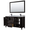 Custom image for Dark Espresso with Matte Black Trim / White Carrara Marble / 58