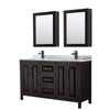 Custom image for Dark Espresso with Matte Black Trim / White Carrara Marble / Medicine Cabinets