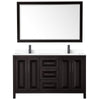 Custom image for Dark Espresso with Matte Black Trim / White Cultured Marble / 58
