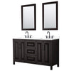 Custom image for Dark Espresso with Matte Black Trim / White Cultured Marble / 24