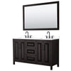 Custom image for Dark Espresso with Matte Black Trim / White Cultured Marble / 58