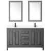 Custom image for Dark Gray with Matte Black Trim / Carrara Cultured Marble / 24