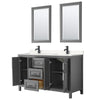 Custom image for Dark Gray with Matte Black Trim / Carrara Cultured Marble / 24