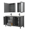 Custom image for Dark Gray with Matte Black Trim / Carrara Cultured Marble / Medicine Cabinets