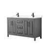 Custom image for Dark Gray with Matte Black Trim / Carrara Cultured Marble / No Mirror