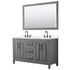 Custom image for Dark Gray with Matte Black Trim / Carrara Cultured Marble / 58
