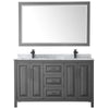 Custom image for Dark Gray with Matte Black Trim / White Carrara Marble / 58