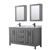 Custom image for Dark Gray with Matte Black Trim / White Carrara Marble / Medicine Cabinets