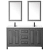 Custom image for Dark Gray with Matte Black Trim / White Cultured Marble / 24