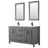 Custom image for Dark Gray with Matte Black Trim / White Cultured Marble / 24