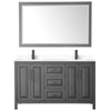 Custom image for Dark Gray with Matte Black Trim / White Cultured Marble / 58