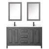 Custom image for Dark Gray with Matte Black Trim / White Cultured Marble / Medicine Cabinets