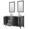 Custom image for Dark Gray with Matte Black Trim / White Cultured Marble / 24