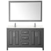 Custom image for Dark Gray with Polished Chrome Trim / Carrara Cultured Marble / 58