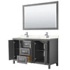 Custom image for Dark Gray with Polished Chrome Trim / Carrara Cultured Marble / 58
