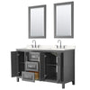 Custom image for Dark Gray with Polished Chrome Trim / Carrara Cultured Marble / 24