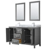 Custom image for Dark Gray with Polished Chrome Trim / White Carrara Marble / 24