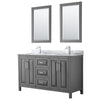 Custom image for Dark Gray with Polished Chrome Trim / White Carrara Marble / 24