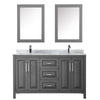 Custom image for Dark Gray with Polished Chrome Trim / White Carrara Marble / Medicine Cabinets