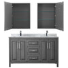 Custom image for Dark Gray with Polished Chrome Trim / White Carrara Marble / Medicine Cabinets