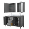Custom image for Dark Gray with Polished Chrome Trim / White Carrara Marble / Medicine Cabinets
