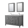 Custom image for Dark Gray with Polished Chrome Trim / White Carrara Marble / Medicine Cabinets