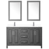 Custom image for Dark Gray with Polished Chrome Trim / White Cultured Marble / 24