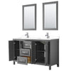 Custom image for Dark Gray with Polished Chrome Trim / White Cultured Marble / 24