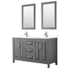 Custom image for Dark Gray with Polished Chrome Trim / White Cultured Marble / 24