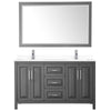 Custom image for Dark Gray with Polished Chrome Trim / White Cultured Marble / 58