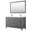 Custom image for Dark Gray with Polished Chrome Trim / White Cultured Marble / 58
