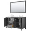 Custom image for Dark Gray with Polished Chrome Trim / White Cultured Marble / 58
