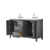 Custom image for Dark Gray with Polished Chrome Trim / White Cultured Marble / No Mirror