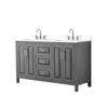 Custom image for Dark Gray with Polished Chrome Trim / White Cultured Marble / No Mirror