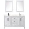 Custom image for White with Matte Black Trim / Carrara Cultured Marble / 24