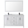 Custom image for White with Matte Black Trim / White Carrara Marble / 58